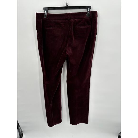 Paul & Joe Burgundy Smooth Cotton Velvet Wide Leg Pants // 40 - Picture 7 of 7
